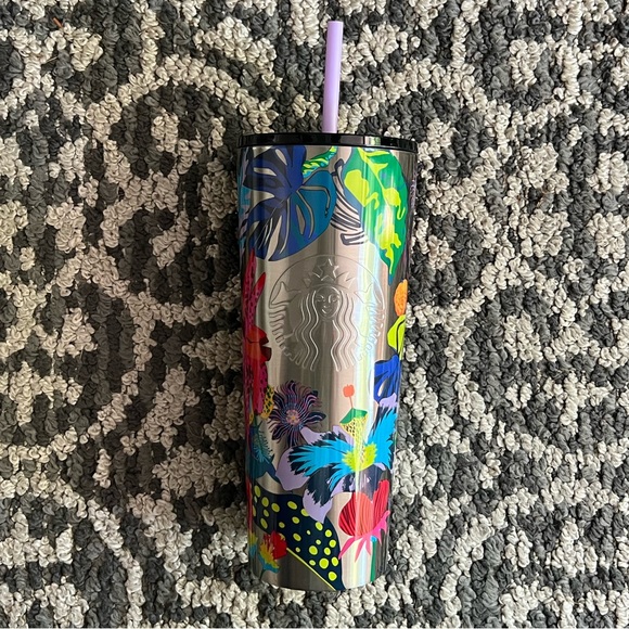 Starbucks 2023 Immersive Floral Tropical Tumbler with Straw (24 oz) - Picture 7 of 7